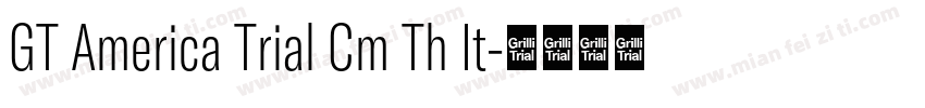 GT America Trial Cm Th It字体转换